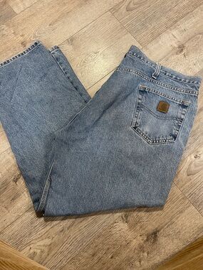 Carhartt Men's Denim Relaxed Fit Jeans in Light Blue